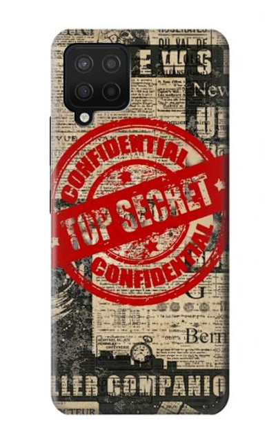 S3937 Text Top Secret Art Vintage Case Cover Custodia per Samsung Galaxy A12