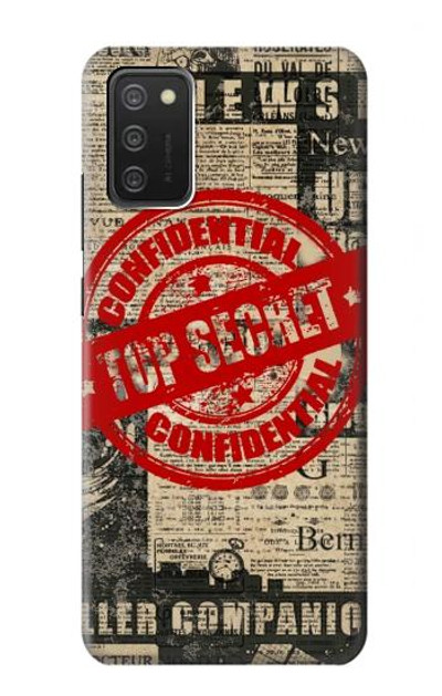 S3937 Text Top Secret Art Vintage Case Cover Custodia per Samsung Galaxy A03S