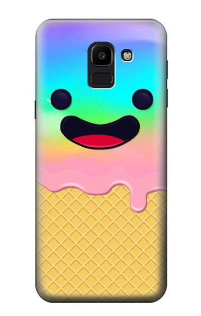 S3939 Ice Cream Cute Smile Case Cover Custodia per Samsung Galaxy J6 (2018)