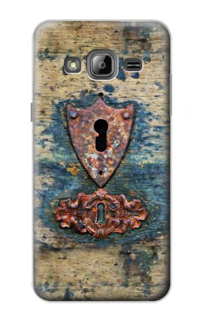 S3955 Vintage Keyhole Weather Door Case Cover Custodia per Samsung Galaxy J3 (2016)
