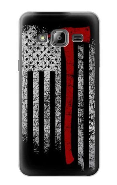 S3958 Firefighter Axe Flag Case Cover Custodia per Samsung Galaxy J3 (2016)