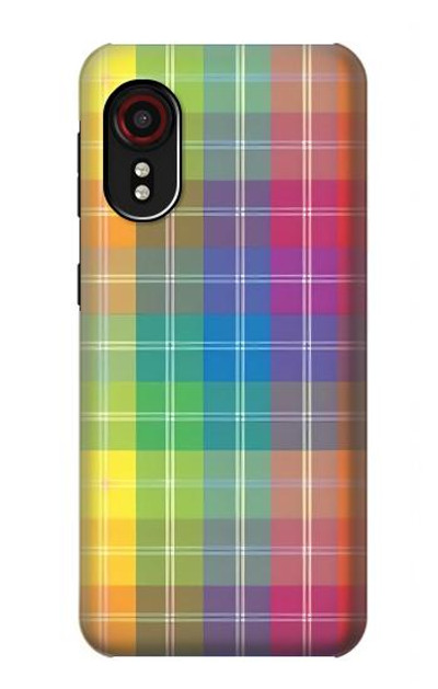 S3942 LGBTQ Rainbow Plaid Tartan Case Cover Custodia per Samsung Galaxy Xcover 5