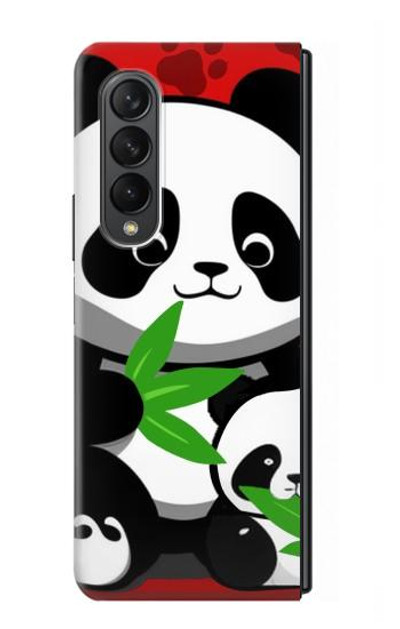 S3929 Cute Panda Eating Bamboo Case Cover Custodia per Samsung Galaxy Z Fold 3 5G