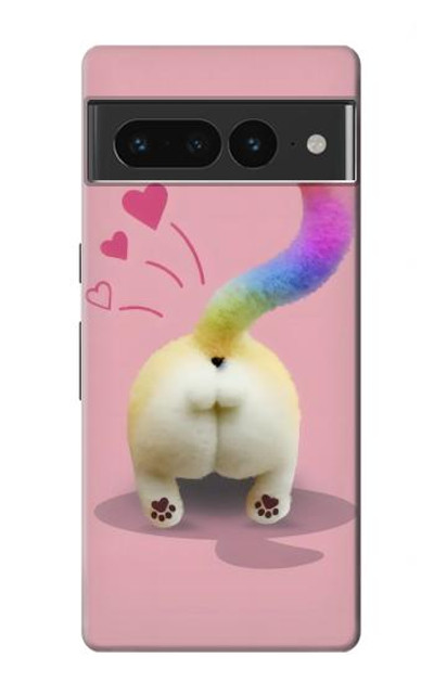 S3923 Cat Bottom Rainbow Tail Case Cover Custodia per Google Pixel 7 Pro