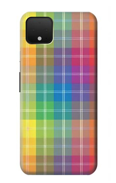 S3942 LGBTQ Rainbow Plaid Tartan Case Cover Custodia per Google Pixel 4