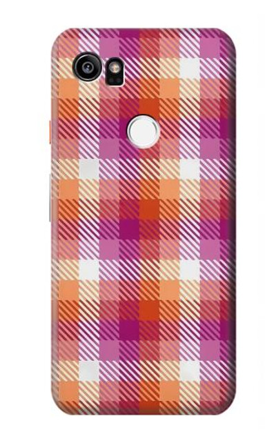 S3941 LGBT Lesbian Pride Flag Plaid Case Cover Custodia per Google Pixel 2 XL