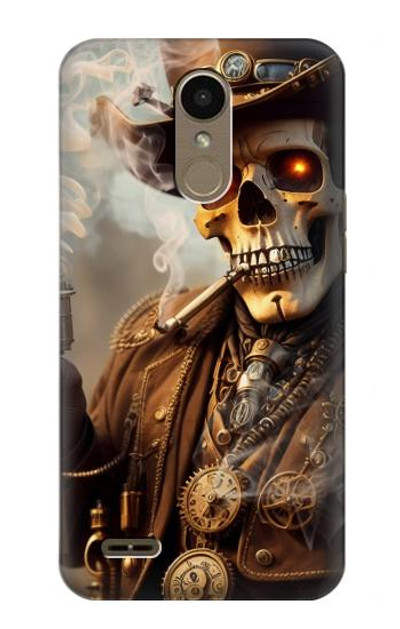 S3949 Steampunk Skull Smoking Case Cover Custodia per LG K10 (2018), LG K30