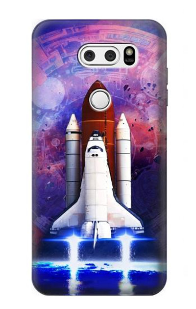 S3913 Colorful Nebula Space Shuttle Case Cover Custodia per LG V30, LG V30 Plus, LG V30S ThinQ, LG V35, LG V35 ThinQ