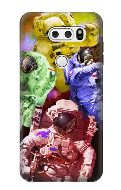 S3914 Colorful Nebula Astronaut Suit Galaxy Case Cover Custodia per LG V30, LG V30 Plus, LG V30S ThinQ, LG V35, LG V35 ThinQ