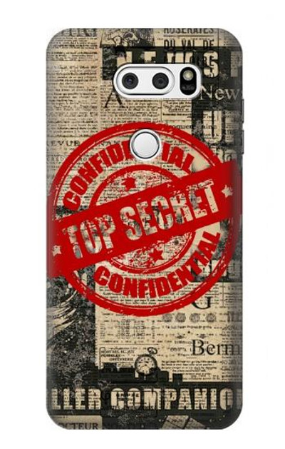 S3937 Text Top Secret Art Vintage Case Cover Custodia per LG V30, LG V30 Plus, LG V30S ThinQ, LG V35, LG V35 ThinQ