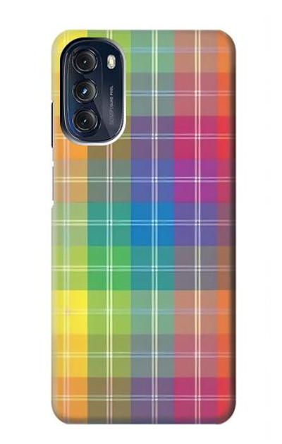 S3942 LGBTQ Rainbow Plaid Tartan Case Cover Custodia per Motorola Moto G 5G (2023)