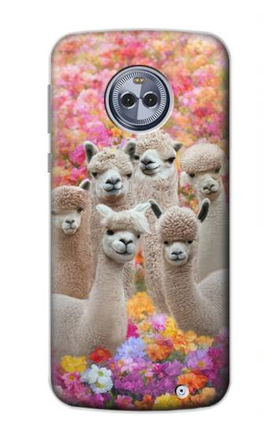 S3916 Alpaca Family Baby Alpaca Case Cover Custodia per Motorola Moto X4