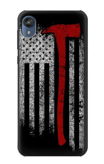 S3958 Firefighter Axe Flag Case Cover Custodia per Motorola Moto E6, Moto E (6th Gen)