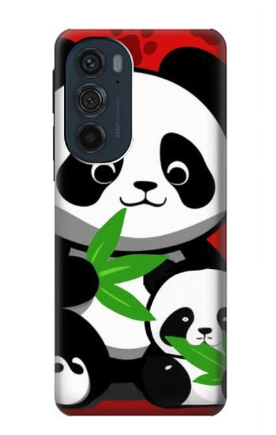 S3929 Cute Panda Eating Bamboo Case Cover Custodia per Motorola Edge 30 Pro