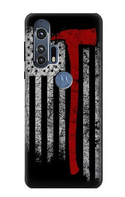 S3958 Firefighter Axe Flag Case Cover Custodia per Motorola Edge+