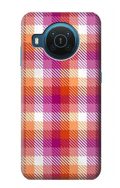 S3941 LGBT Lesbian Pride Flag Plaid Case Cover Custodia per Nokia X20