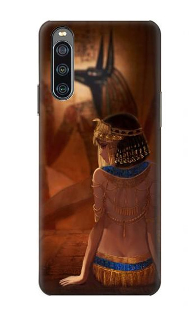 S3919 Egyptian Queen Cleopatra Anubis Case Cover Custodia per Sony Xperia 10 IV