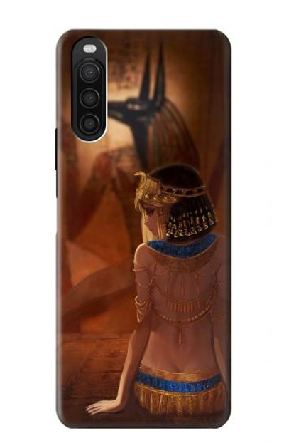 S3919 Egyptian Queen Cleopatra Anubis Case Cover Custodia per Sony Xperia 10 III