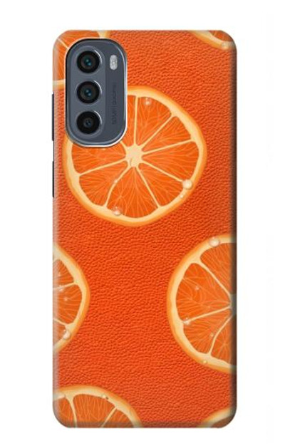 S3946 Seamless Orange Pattern Case Cover Custodia per Motorola Moto G62 5G