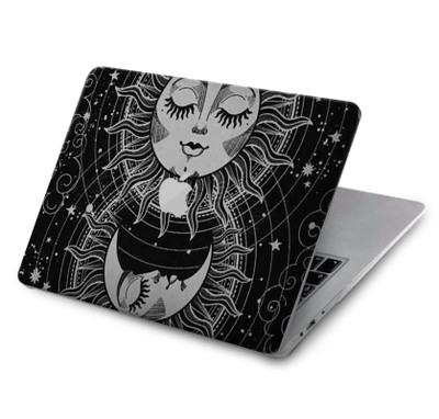 S3854 Mystical Sun Face Crescent Moon Case Cover Custodia per MacBook Air 15″ (2023,2024,2025) - A2941, A3114, A3241