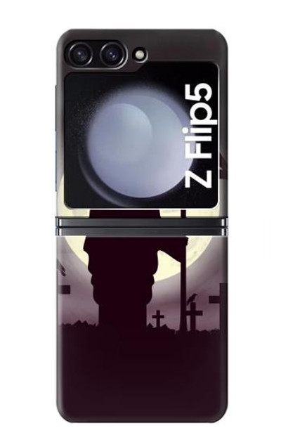 S3262 Grim Reaper Night Moon Cemetery Case Cover Custodia per Samsung Galaxy Z Flip 5