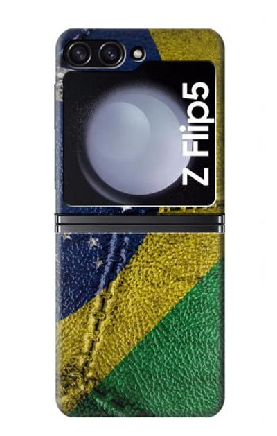 S3297 Brazil Flag Vintage Football Graphic Case Cover Custodia per Samsung Galaxy Z Flip 5