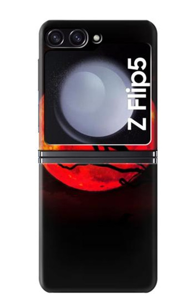 S3328 Crow Red Moon Case Cover Custodia per Samsung Galaxy Z Flip 5