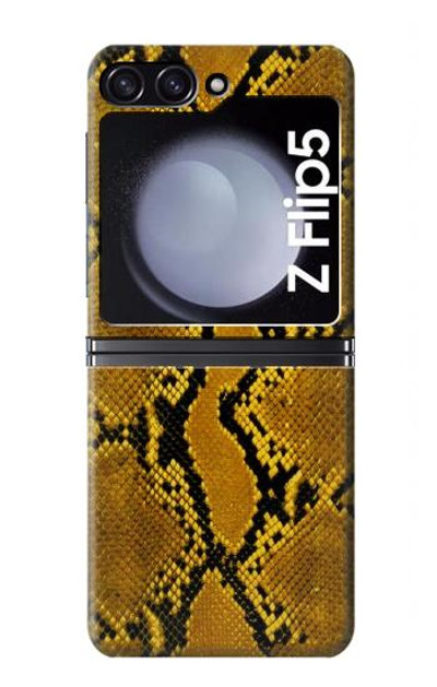 S3365 Yellow Python Skin Graphic Print Case Cover Custodia per Samsung Galaxy Z Flip 5