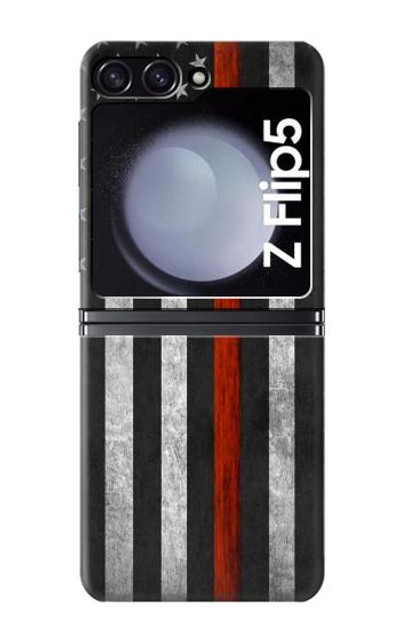 S3472 Firefighter Thin Red Line Flag Case Cover Custodia per Samsung Galaxy Z Flip 5
