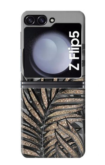 S3692 Gray Black Palm Leaves Case Cover Custodia per Samsung Galaxy Z Flip 5