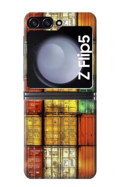 S3861 Colorful Container Block Case Cover Custodia per Samsung Galaxy Z Flip 5