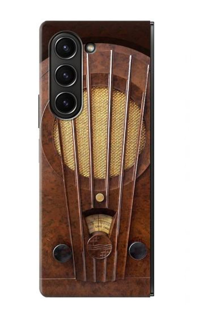S2655 Vintage Bakelite Deco Radio Case Cover Custodia per Samsung Galaxy Z Fold 5 S2655 Vintage Bakelite Deco Radio Case Cover Custodia per Samsung Galaxy Z Fold 5
