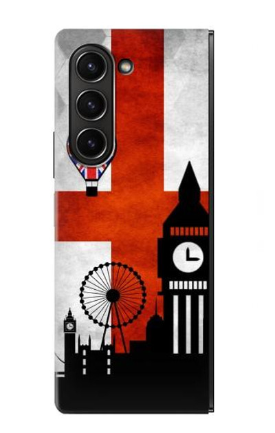 S2979 England Football Soccer Case Cover Custodia per Samsung Galaxy Z Fold 5