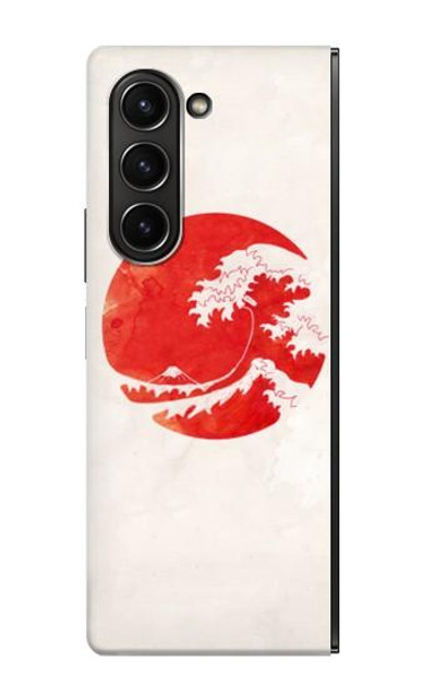 S3237 Waves Japan Flag Case Cover Custodia per Samsung Galaxy Z Fold 5