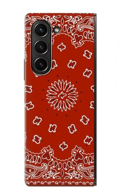 S3355 Bandana Red Pattern Case Cover Custodia per Samsung Galaxy Z Fold 5