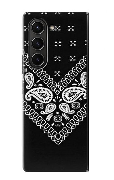 S3363 Bandana Black Pattern Case Cover Custodia per Samsung Galaxy Z Fold 5