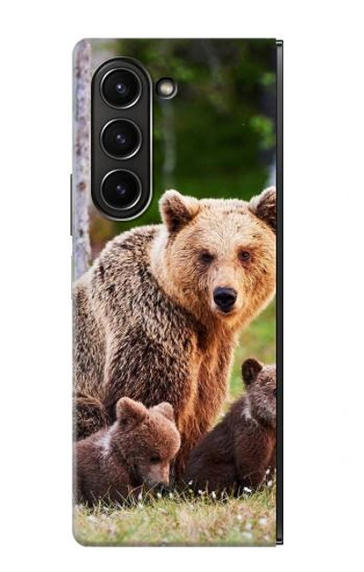 S3558 Bear Family Case Cover Custodia per Samsung Galaxy Z Fold 5