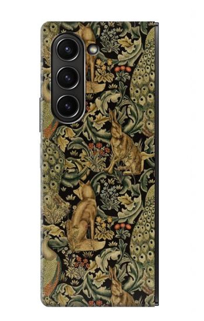 S3661 William Morris Forest Velvet Case Cover Custodia per Samsung Galaxy Z Fold 5