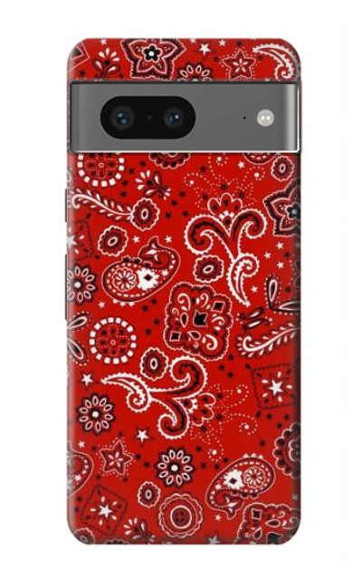 S3354 Red Classic Bandana Case Cover Custodia per Google Pixel 7a