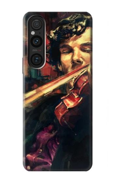 S0723 Violin Art Paint Case Cover Custodia per Sony Xperia 1 V S0723 Violin Art Paint Case Cover Custodia per Sony Xperia 1 V