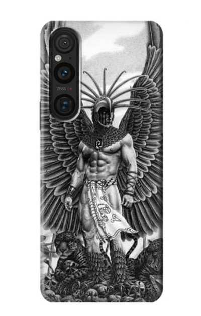 S1235 Aztec Warrior Case Cover Custodia per Sony Xperia 1 V S1235 Aztec Warrior Case Cover Custodia per Sony Xperia 1 V