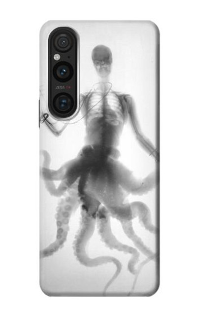 S1432 Skull Octopus X-ray Case Cover Custodia per Sony Xperia 1 V