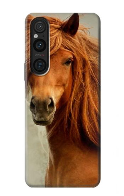 S1595 Beautiful Brown Horse Case Cover Custodia per Sony Xperia 1 V