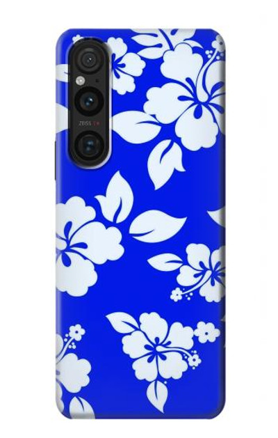 S2244 Hawaiian Hibiscus Blue Pattern Case Cover Custodia per Sony Xperia 1 V S2244 Hawaiian Hibiscus Blue Pattern Case Cover Custodia per Sony Xperia 1 V