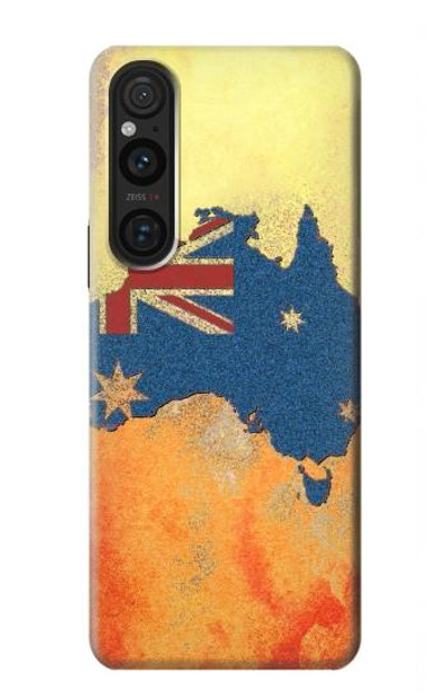 S2494 Australia Flag Map Rock Texture Case Cover Custodia per Sony Xperia 1 V