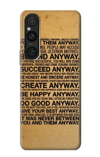 S2513 Mother Teresa Anyway Quotes Case Cover Custodia per Sony Xperia 1 V