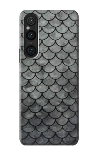 S2950 Silver Fish Scale Case Cover Custodia per Sony Xperia 1 V