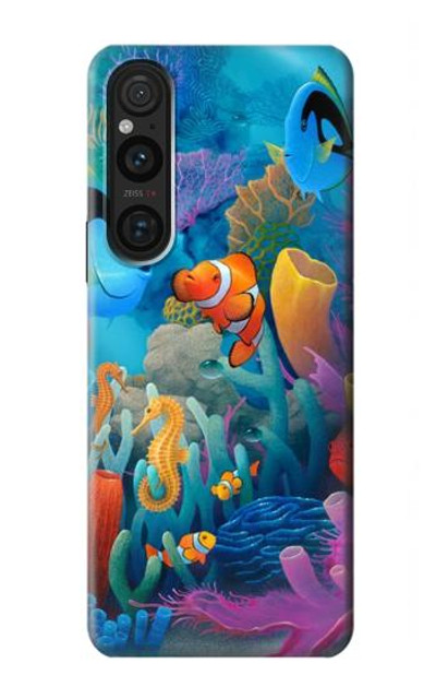 S3227 Underwater World Cartoon Case Cover Custodia per Sony Xperia 1 V