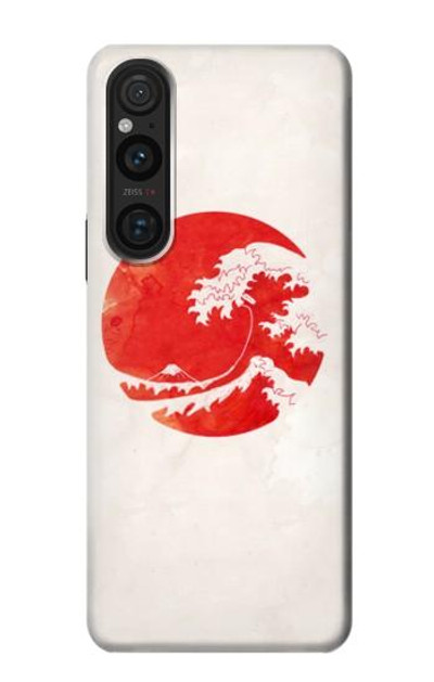 S3237 Waves Japan Flag Case Cover Custodia per Sony Xperia 1 V