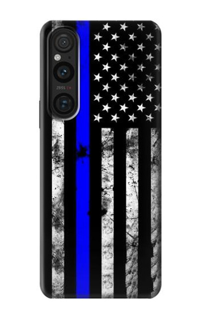 S3244 Thin Blue Line USA Case Cover Custodia per Sony Xperia 1 V